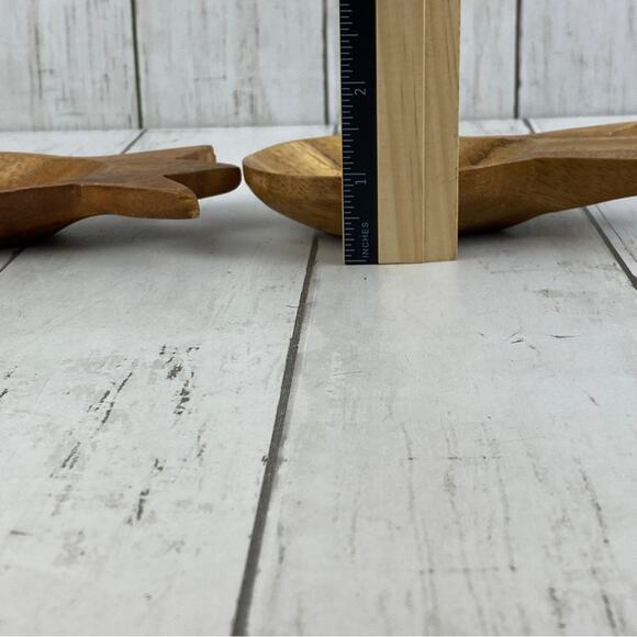 VTG MCM Mid Century Modern Monkey Pod Wood Pineapple Bowls Boho - Picture 4 of 9